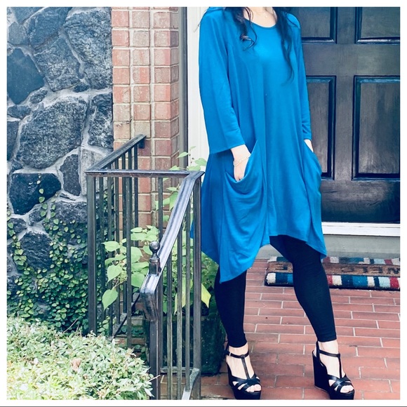 ASYMMETRICAL SIDE POCKET TUNIC - Picture 2 of 3
